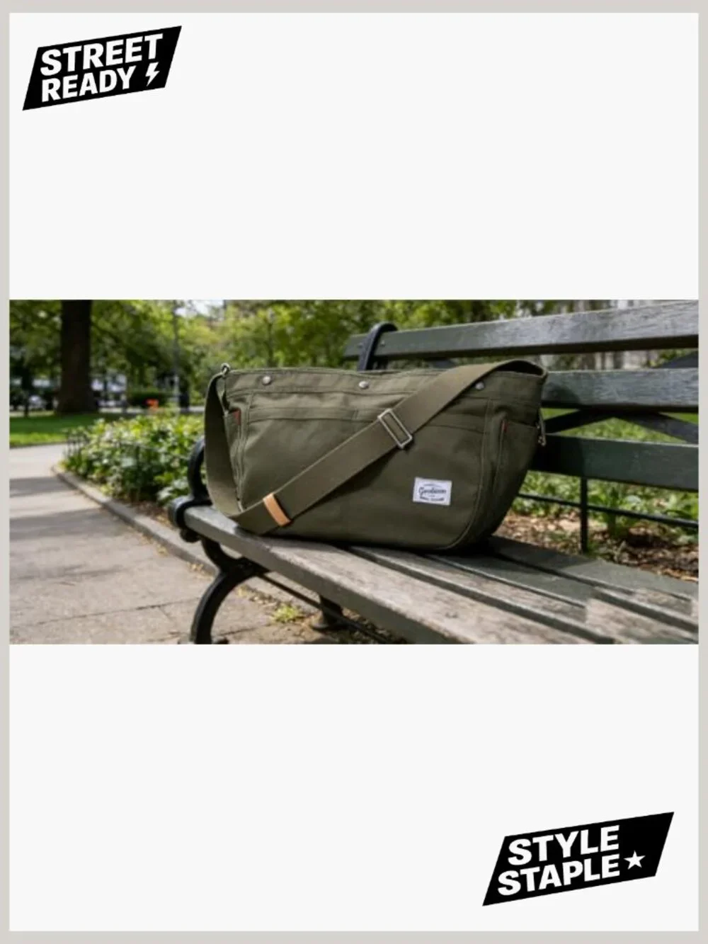 Canvas Crescent Hobo Crossbody Bag, Unisex Messenger with Contrast Lining